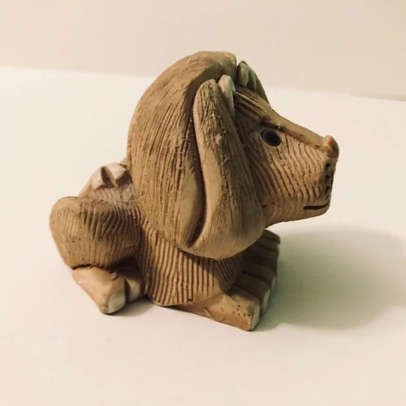 Vtg Small Artesania Rinconada Lion Figurine Hand Made 3 Inch Long - Picture 12 of 12